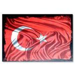 Türk Bayragi Resim -Ahsap Poster | Holzposter