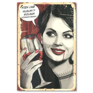 Türkan Soray Ahsap Resim - Holzposter 1544