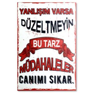 Duvar Yazilari - Yanlış - Ahsap Resim | Holz Bild