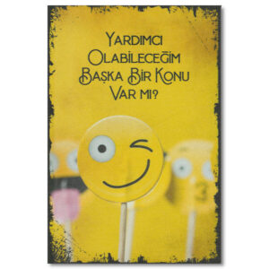 Yardimci Olabilecegim Konu Ahsap Poster Yazi